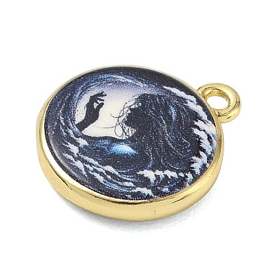 Printed Brass Pendants KK-CBAF4A6-01G-08-1