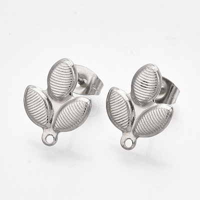 Non-Tarnish 304 Stainless Steel Stud Earring Findings STAS-S079-68B-1