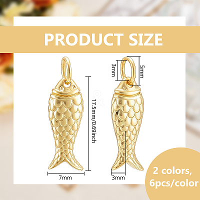 12Pcs 2 Colors Rack Plating Brass Pendants KK-BC0015-86-1