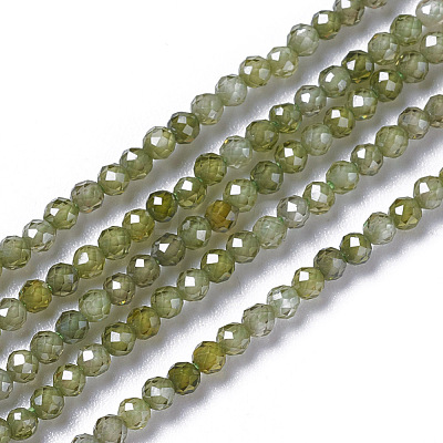 Cubic Zirconia Beads Strands G-F596-48B-2mm-1