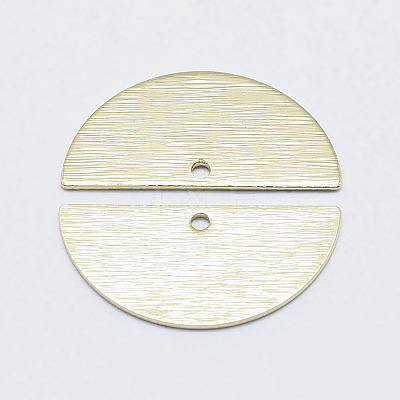 Brass Semi Circle Pendant KK-G331-58G-NF-1