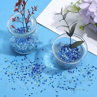 300G 5 Colors Electroplate Glass Chip Beads MRMJ-SC0001-37B-1