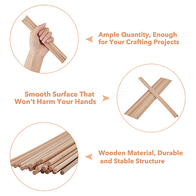 Wood Craft Sticks WOOD-WH0125-11B-1