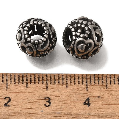 304 Stainless Steel European Beads STAS-D191-06B-AS-1