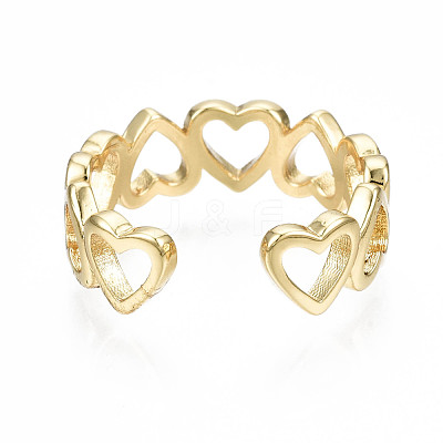 Brass Cuff Rings RJEW-Q161-025-NF-1