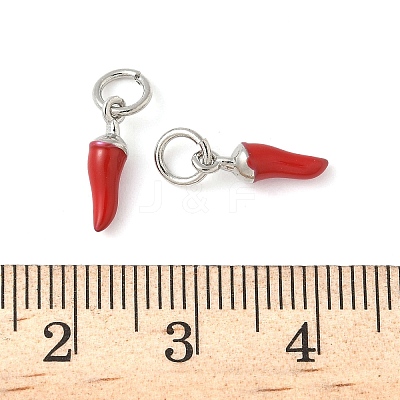 Brass Enamel Charms KK-C110-18A-P-1