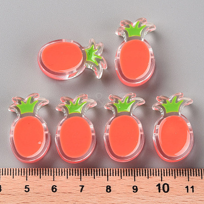 Transparent Enamel Acrylic Beads TACR-S155-002A-1