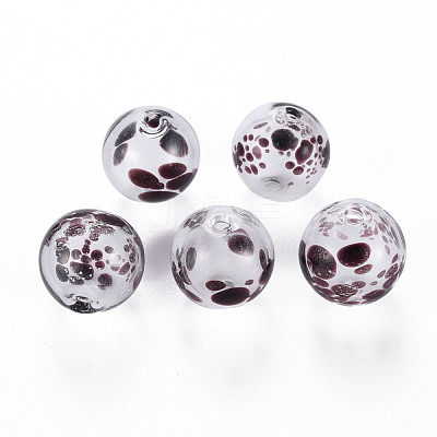 Transparent Handmade Blown Glass Globe Beads GLAA-T012-37B-1