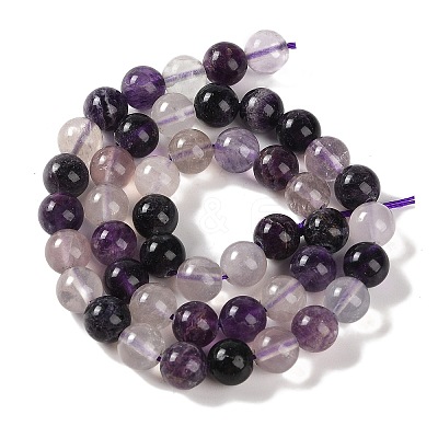 Natural Purple Fluorite Beads Strands G-P530-B08-03-1
