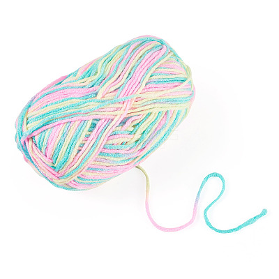 Polyester Fibers Knitting Yarn DIY-TADJ0002-005F-1