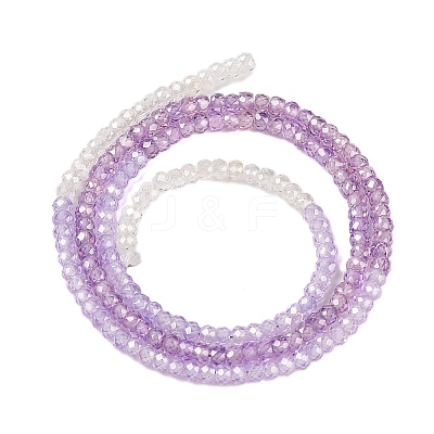 Transparent Gradient Color Cubic Zirconia Strand ZIRC-NH0002-01D-1