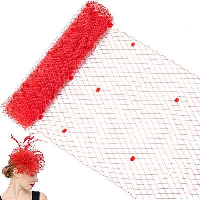 Elastic Polyester Deco Mesh Ribbons DIY-GF0009-01C-1