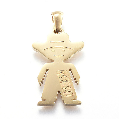 Ion Plating(IP) 304 Stainless Steel Pendants STAS-K162-033G-1