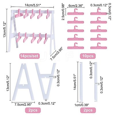 1 Set Acrylic Earring Display Stands EDIS-PH0001-56-1