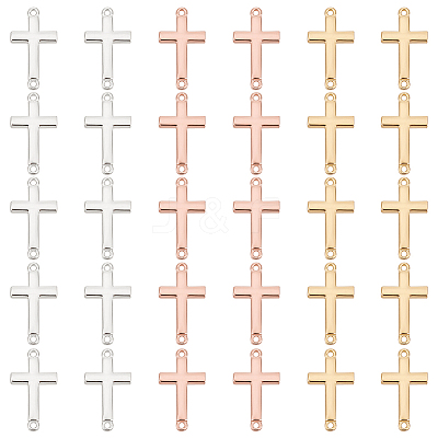 30Pcs 3 Colors Brass Connector Charms KK-PH0005-50-1