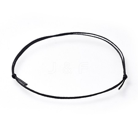 Adjustable Flat Waxed Polyester Cords Bracelet Making AJEW-JB00508-07-1