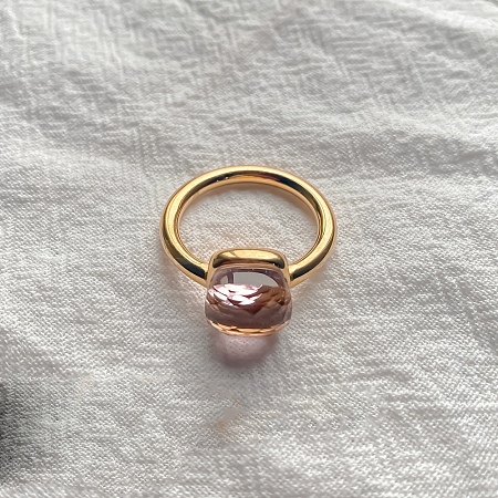 Square 304 Stainless Steel with Glass Finger Rings FS-WG8AAFA-37-1