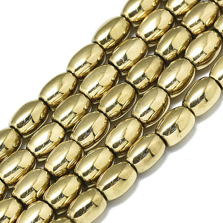 Electroplate Non-magnetic Synthetic Hematite Beads Strands X-G-S352-53B-01-1