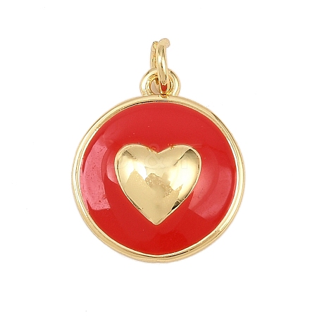 Brass Enamel Pendants KK-L251-02G-A02-1