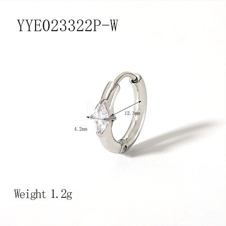 Elegant Stainless Steel Hoop Earrings QA3505-9-1