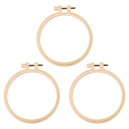 Plastic Imitation Bamboo Cross Stitch Embroidery Hoops TOOL-TADJ0001-03C-1