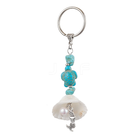 Synthetic Turquoise Keychain KEYC-JKC00843-01-1