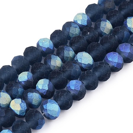 Transparent Glass Beads Strands X-EGLA-A044-T6mm-MB12-1