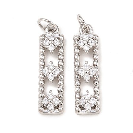 Brass Micro Pave Cubic Zirconia Pendants KK-Z146-30P-1