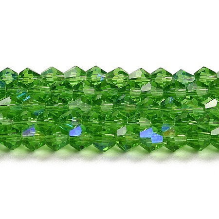 Transparent Electroplate Glass Beads Strands EGLA-A039-T4mm-L03-1