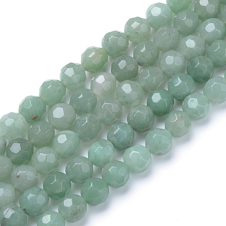 Natural Green Aventurine Bead Strands X-G-R411-10-6mm-1
