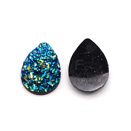 Druzy Resin Cabochons LS-RESI-WH0026-01G-1