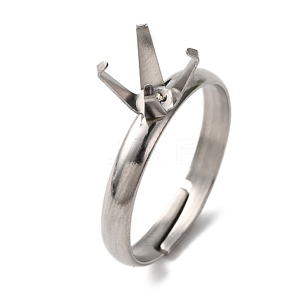 304 Stainless Steel Cuff Ring Components STAS-D372-01P-06-1