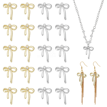 32Pcs 2 Colors Rack Plating Alloy Pendants FIND-UN0007-54-1