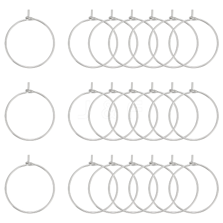 304 Stainless Steel Wine Glass Charms Rings STAS-UN0001-49P-1