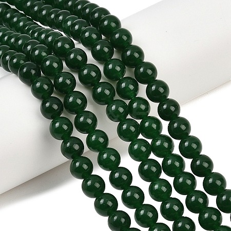 Dyed Natural White Jade Imitation Malaysia Jade Beads Strands LS-G-C270-B01-8mm-1