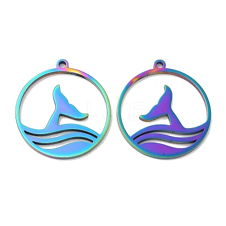Ion Plating(IP) 304 Stainless Steel Pendants STAS-L020-040RC-1