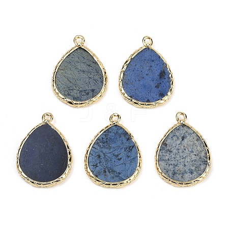Natural Dumortierite Pendants G-K347-08G-03-1