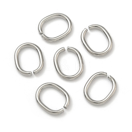 Tarnish Resistant 201 Stainless Steel Open Jump Rings X-STAS-M008-01-1