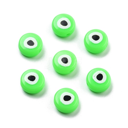 Opaque Printed Acrylic Beads OACR-G038-04B-1