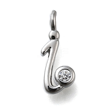 Brass Micro Pave Cubic Zirconia Pendants KK-B132-12P-I-1