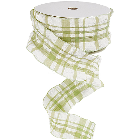1 Roll Polyester Ruffled Ribbon SRIB-CY0001-14A-1