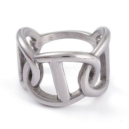 Tarnish Resistant Unisex 304 Stainless Steel Finger Rings RJEW-K233-14B-P-1