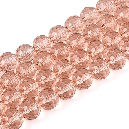 Transparent Glass Bead Strands GLAA-R095-8mm-34-1