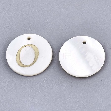 Natural Freshwater Shell Pendants SHEL-N027-04O-1