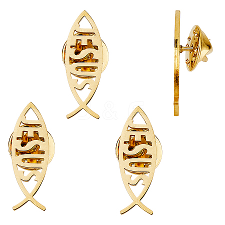 4Pcs 304 Stainless Steel Lapel Pin Backs for Clothes Backpack JEWB-FH0002-11G-1