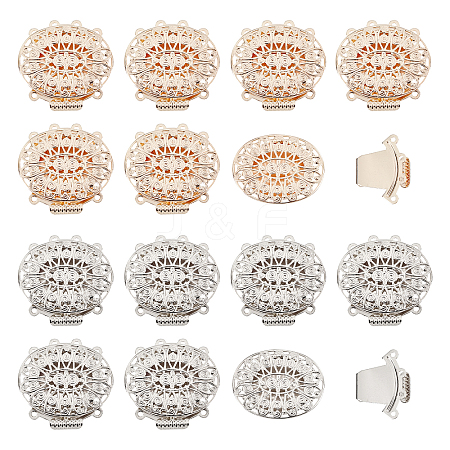 Brass Box Clasps KK-FH0001-37-1