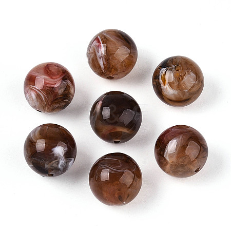 Round Acrylic Imitation Gemstone Beads OACR-R029-16mm-19A-1