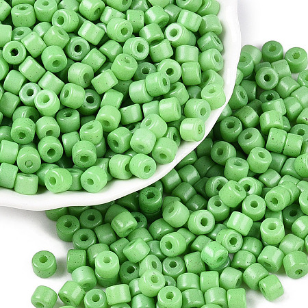 Opaque Baking Paint Glass Seed Beads SEED-T008-02Q-1