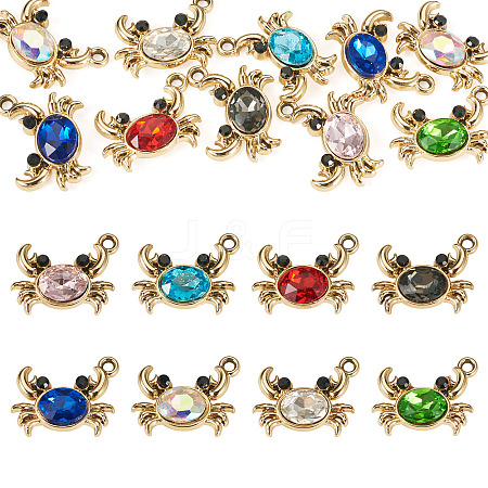 10Pcs UV Plating Alloy Pendants ALRI-TADJ0001-01-1