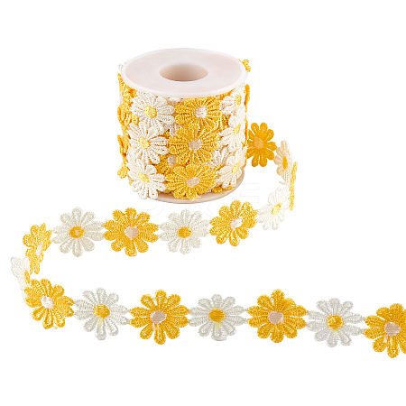  Daisy Sun Flower Decorating Polyester Lace Trims OCOR-NB0001-41E-1